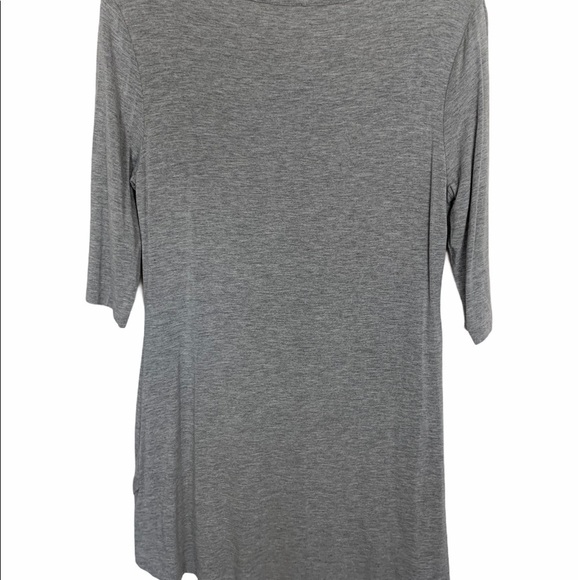 SOFT Surroundings Heather Grey Tunic Top Tx - Picture 3 of 3
